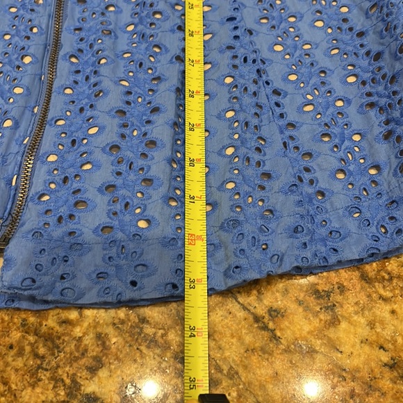 Venus Sleeveless Blue Eyelet Dress - Picture 5 of 9